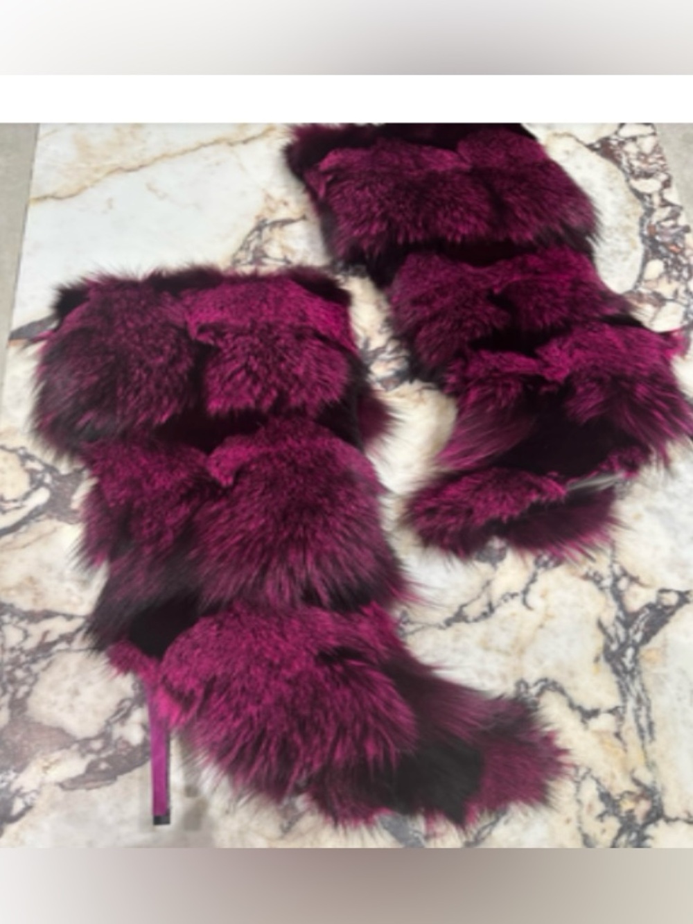 Jennifer Le hot Pink Fur boots